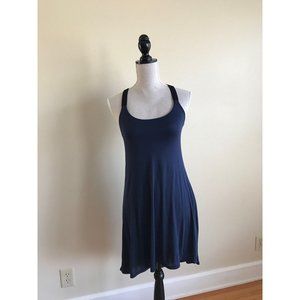 Bella Luxx Navy Blue Tank Dress Black Straps